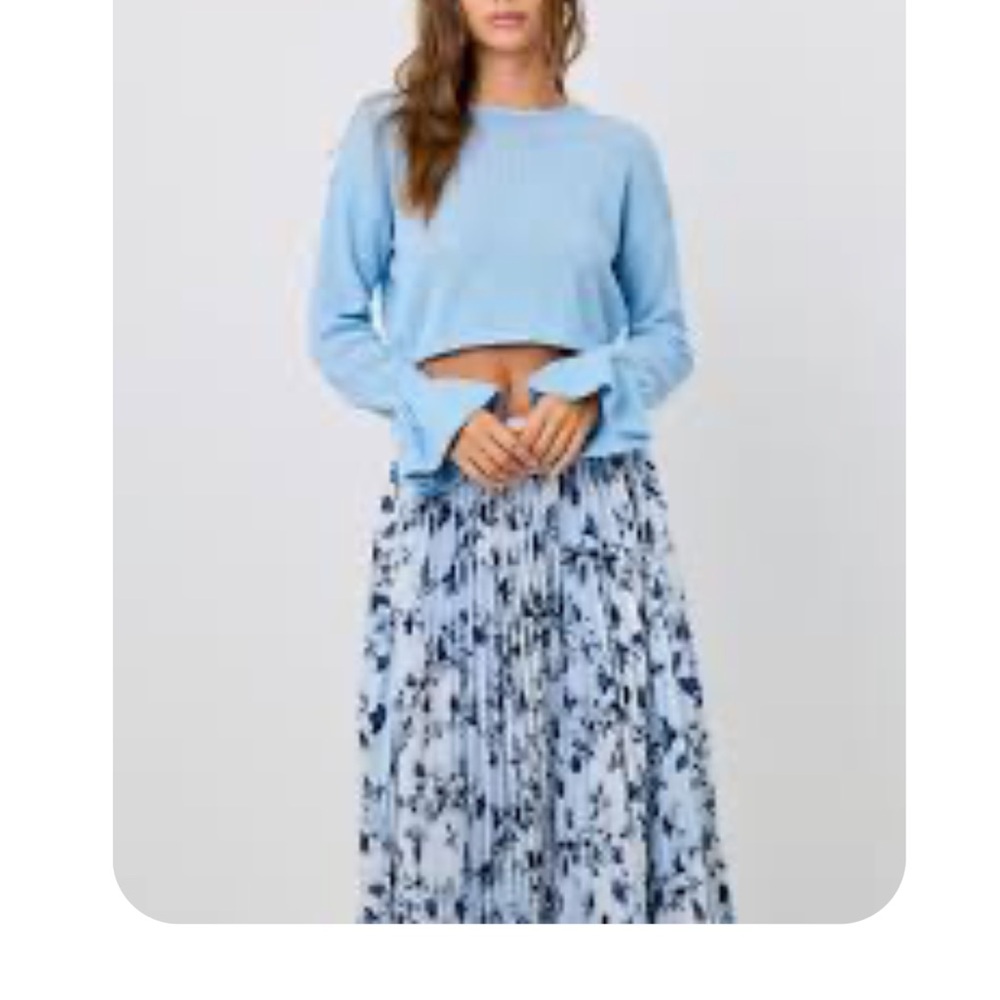 Floral Blue Maxi Skirt